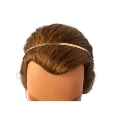 Imagem de Acessório de cabelo Tiara Arco Metal Dourado Liso 14cm - Blook