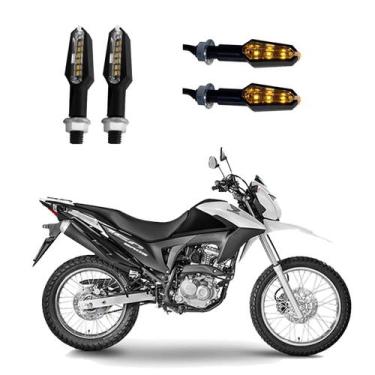 Imagem de KIT 4 Luz Seta Esportiva Pisca de Led Modelo P29 Para Moto Honda NXR 1