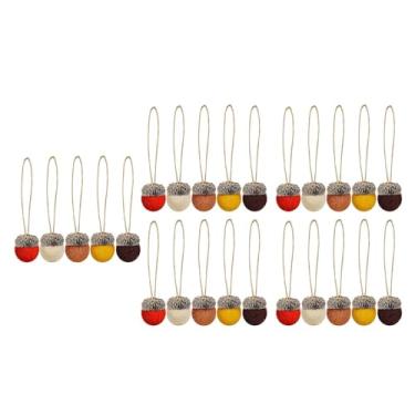 Imagem de IEUDNS 25x enfeites de feltro para pendurar em forma de bolota, acessórios para decoração de árvore de Natal, pingentes, guirlanda, bolas de feltro para