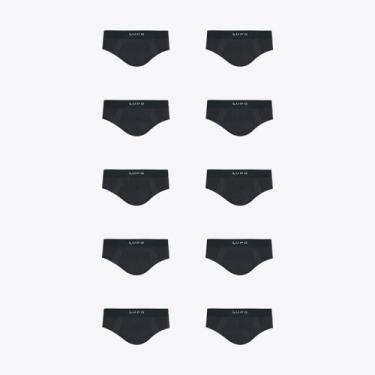 Imagem de Kit 10 Cuecas Lupo Slip Micromodal Sem Costura 00681-110, Grafite, P
