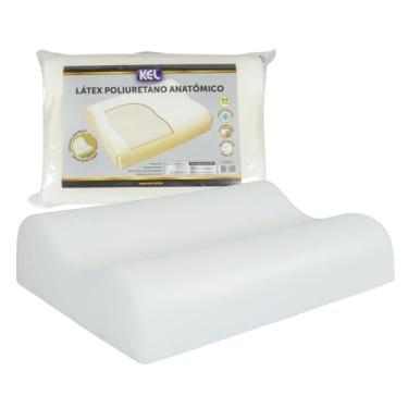 Imagem de Travesseiro Anatômico Kel | Látex de Poliuretano, Antiácaro, Antialérgico, Não Esquenta, Indeformável – Alinhamento da Coluna e Alívio da Tensão