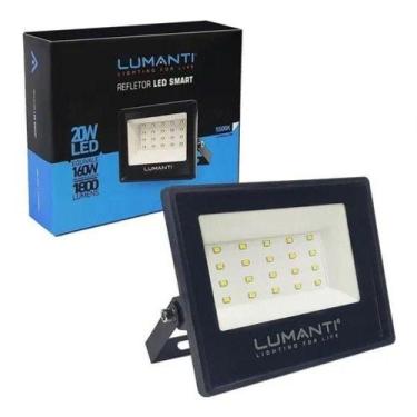Imagem de Refletor Led Smart Eco 20w 6500k Branco 6500k - LUMANTI