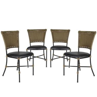 Imagem de Jogo De Cozinha Cadeiras Gramado Pequi Ratan - PANERO MÓVEIS