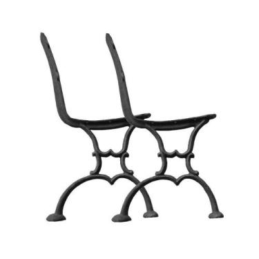 Imagem de Par Pé De Banco Praça Jardim Arcos Íris Em Ferro Fundido - FUNDIÇAO SA