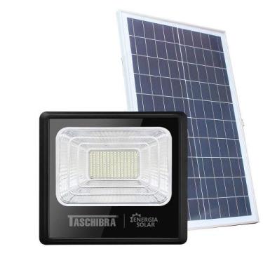 Imagem de Refletor Solar Led Tr Sun Taschibra 60W Preto 6500K C/ Controle Remoto