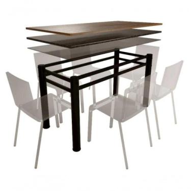 Imagem de Base Retangular Para Mesa Jantar Preto 1.20mt Refcv01 - CONVENIENZA
