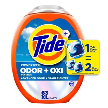 Imagem de Detergente para roupa Tide Ultra OXI Power PODS 63 pacotes