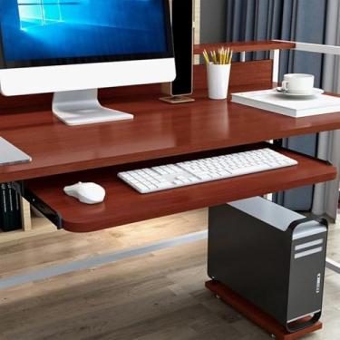 Imagem de Bandeja De Gaveta De Teclado 54 Cm / 60 Cm / 70 Cm Acessórios De Mesa Para Móveis Ternos Rack De Madeira De Hardware Sob A Mesa Bandeja De Teclado De Plataforma Ajustável, Black, 60x27cm