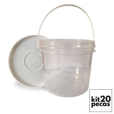 Imagem de Balde Gelo De 2.2L Alça Plast Transp 20 Pçs