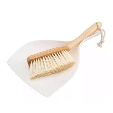 Imagem de Escova de Bambu e pá para limpeza - WHITE - Oikos