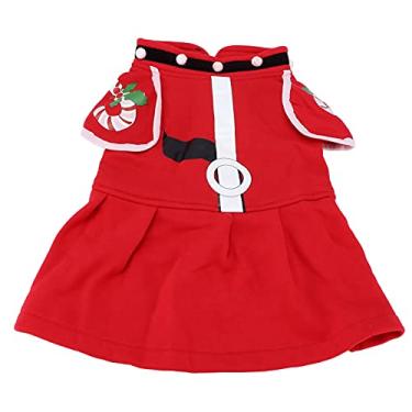 Imagem de Pssopp Pet Fantasia de Natal Cão de Natal Cosplay Outfit Bonito Filhote de cachorro Kitty Roupas de festa Dress Up Pet Party Vestuário Ternos [XXL] Trajes