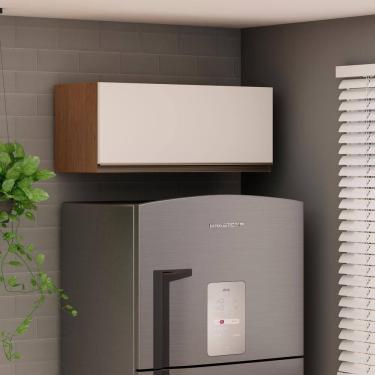 Imagem de Armário de Cozinha Genialflex Conecta Pt. Basc. Ébano Branco