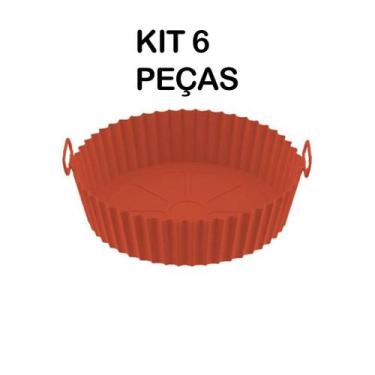 Imagem de Kit 6 Formas Silicone Reutilizável Air Fryer - King