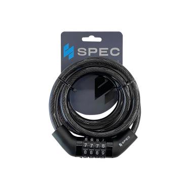 Imagem de Cadeado Espiral Articulado Anti Roubo Furto Bike Moto 12X1500mm Com Segredo 4 Digitos Spec 1º Linha Importado