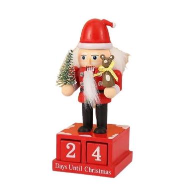 Imagem de Enfeite de Natal Calendário de Mesa Natalino Contagem Decorativo