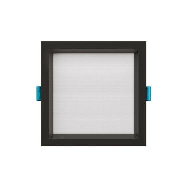 Imagem de Painel De Led Embutir Stella S.deep Quadrado 20x20cm Super-recuado Dimerizável 10w Alto Irc93 - Preto 4000k Luz Neutra