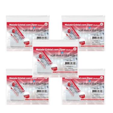 Imagem de Pasta malote com ziper cristal 238x183mm 05 unidades - dac