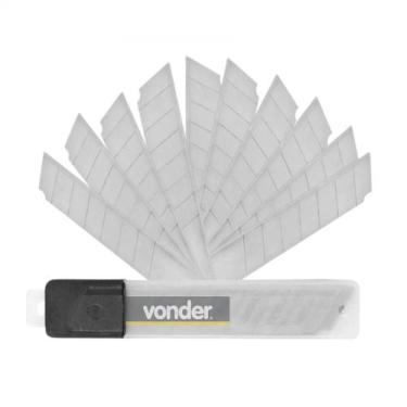 Imagem de Kit Lâmina Para Estilete 18 Mm 7 Divisões Tubete Com 10 Peças Vonder