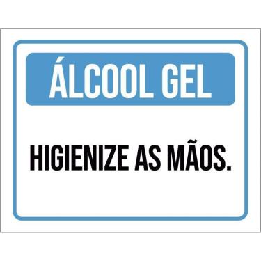 Imagem de Placa Sinalização - Álcool Gel Higienize As Mãos 36X46