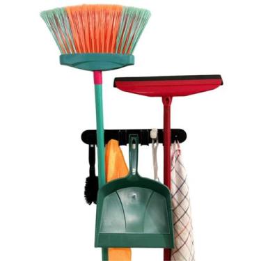 Imagem de Porta Suporte de Parede para Vassoura Rodo Pá Prático e Resistente com