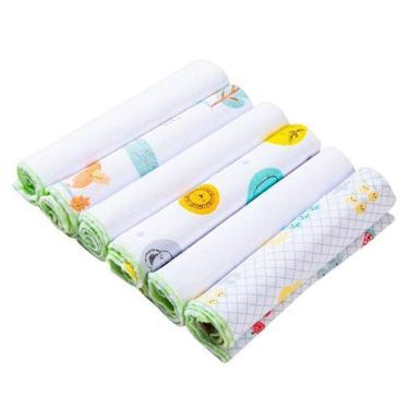 Imagem de 6 Pano De Boca Premium Babete Fralda De Boca 30X30 Neutro