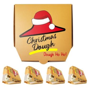 Imagem de Caixa de pizza de Natal para presente de dinheiro – Caixa de presente divertida para presente de Natal (contém notas dobradas, cartões de presente e arranhões), presente de mordaça para Papai Noel