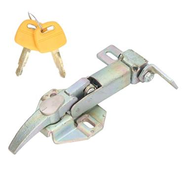 Imagem de Tampa fechadura cabeça do cilindro do motor Concha de aço inoxidável com 2 chaves para escavadeira Sany Durável, resistente à corrosão, resistência a altas temperaturas,