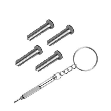 Imagem de Glintbay Conjunto de parafusos e chave de fenda multifuncional para óculos de sol RayBan RB3293 63 mm, 4 peças