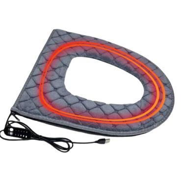 Imagem de Almofada De Vaso Sanitário Com USB,Almofada Aquecedora Ajustavel De 5 Niveis - Almofadas Para Assento De Com rizador,Design De Ligacao Para Frio Cuidados A Idosos Casa De Banho Apartamento Hotel Feria