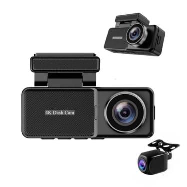 Imagem de Câmara de Tablier, Dash Cam 3 polegadas 4K 1080P, Dupla Lente, Gravador de Vídeo, WIFI, GPS, Câmera de Reversão Automática, Estacionamento, DVR para Carro,64g