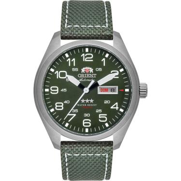 Imagem de Relógio Orient Masculino Ref: F49sn020nh E2ep Automático Militar Prateado Nylon