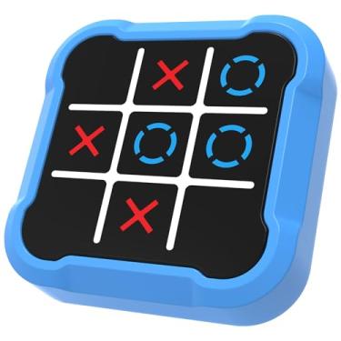 Imagem de Electronic Tic Tac Toe Game, 4-in-1 Handheld Digital Tic Tac Toe Bolt Game, Portable Travel Learning Toy for Kids & Adults, Educational Memory Games for Ages 3+, Ideal Gift for Boys Girls, Blue