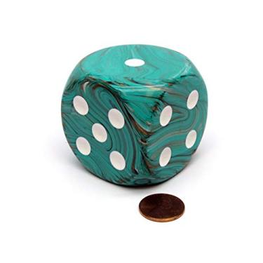 Imagem de Oxi-Copper Marbleized Die with White Pips D6 50mm (1.97in) Pack of 1 Chessex