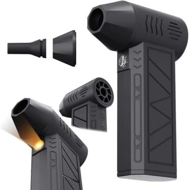 Imagem de Turbo Soprador Portátil, Velocidade 270km/h, Bateria 5000mAh, Carregamento USB-C, Leve 300g, Para Limpeza e Secagem Profissional