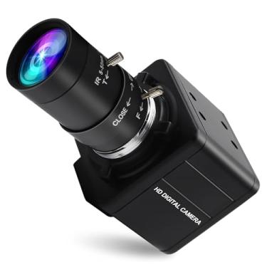 Imagem de Magnolia Câmera USB de alta velocidade 800p 120fps 480p 210fps obturador global monocromático HD Webcam com lente teleobjetiva de 5-50 mm, zoom manual de 10x, câmera web swing de golfe para Raspberry