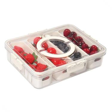 Imagem de Pote Organizador Hermético Multiuso De Geladeira C Divisória