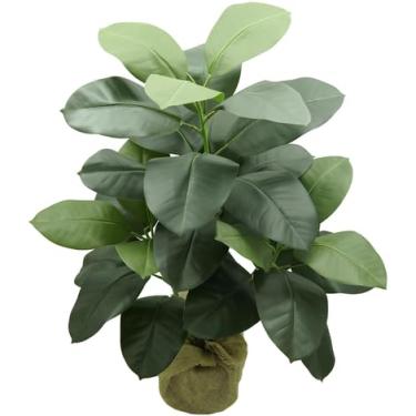 Imagem de Planta Artificial Ficus Elastica, Verde, 100cm, com Folhas Grandes