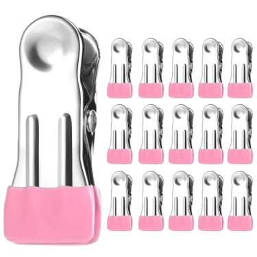 Imagem de Cabides resistentes, pacote com 15, clipes de metal de 5 cm, prendedores de roupa para secagem de fotos, varal e meia de lavanderia, clipes de bolsa para alimentos, cozinha, aço inoxidável com