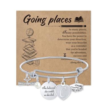 Imagem de Presentes de formatura para ela 2025 College, colar com pingente de coração dourado, formatura turma de 2025, presente de formatura inspirador, presentes de formatura de faculdade para sua irmã