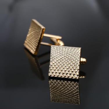 Imagem de Abotoaduras listradas esculpidas joias elegantes roupas formais abotoaduras elegantes para homens e mulheres