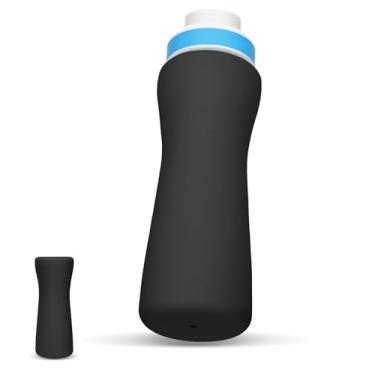 Imagem de Manga para garrafa de água Cirkul 623 g, manga de garrafa de água de silicone para garrafa de plástico Cirkul tampa de garrafa de água capa protetora para evitar colisão (preto)