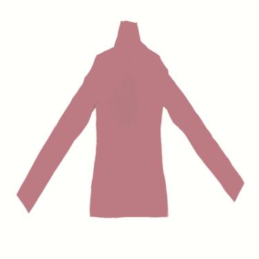 Imagem de BLUSA ML GOLA ALTA FEMININA, BASIC+, EM MALHA ALGODÃO COM ELASTANO, REFERENCIA B981 NA COR ROSE