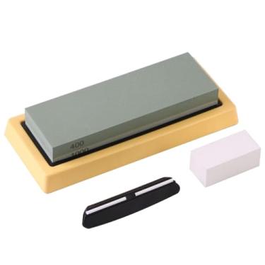 Imagem de Kit Pedra Afiar Amolar Dupla Face Granulação 400 1000 Faca (400/1000)