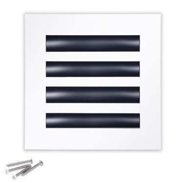 Imagem de Capa de ventilação AC moderna 8x8 – Grade decorativa para registro de saída de ar, difusor de ranhura linear, fluxo de ar ajustável, operação silenciosa, tampa de ventilação HVAC para teto, parede e