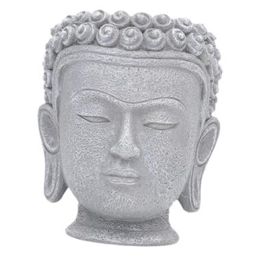 Imagem de Generic Vaso de flores em forma de cabeça de Buda, estatueta para plantas, decoração de mesa ou centro de mesa, Altura 10.6 Cm