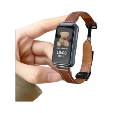 Imagem de Pulseira De Couro Magnética Para Huawei Band 10 9 8, Substituição De P
