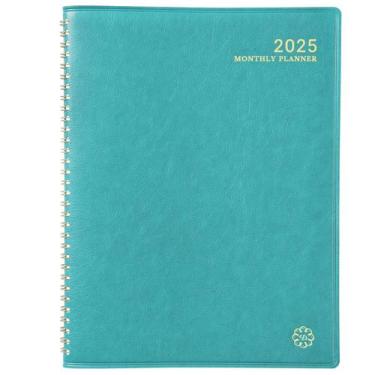 Imagem de Agenda mensal Frasukis 2025 de janeiro a dezembro, 23 x 28 cm, couro