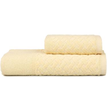 Imagem de Jogo De Toalhas Banho E Rosto Finesse 380g-m² 100% Algodão Atlântica Amarelo Citrino
