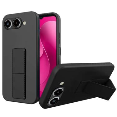 Imagem de Pusiikeer Capa de telefone compatível com T-Mobile T Phone 3, suporte magnético multifuncional dobrável com suporte/suporte de silicone TPU slim fit à prova de choque para T-Mobile T Phone 3 5G 2025