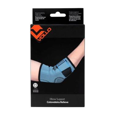 Imagem de Cotoveleira Compressão Ajustável Relieve - Tamanho G-GG Cinza - Vollo Sports-Masculino